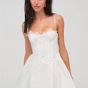 For Love And Lemons White Mini Dress